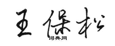 駱恆光王保松行書個性簽名怎么寫