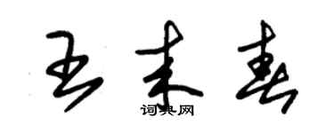 朱錫榮王來春草書個性簽名怎么寫