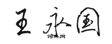 駱恆光王永國行書個性簽名怎么寫