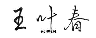 駱恆光王葉春行書個性簽名怎么寫