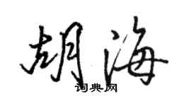 駱恆光胡海行書個性簽名怎么寫