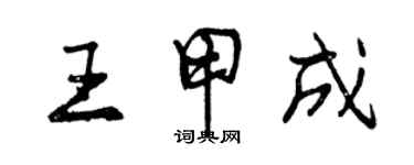 曾慶福王甲成行書個性簽名怎么寫