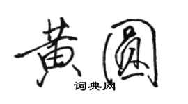 駱恆光黃圓行書個性簽名怎么寫