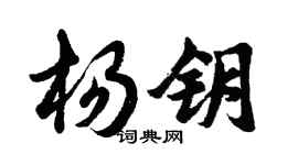 胡問遂楊鑰行書個性簽名怎么寫