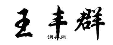 胡問遂王豐群行書個性簽名怎么寫