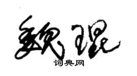 朱錫榮魏琨草書個性簽名怎么寫