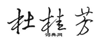 駱恆光杜桂芳行書個性簽名怎么寫