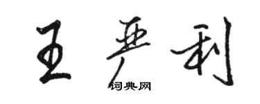 駱恆光王嚴利行書個性簽名怎么寫