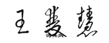 駱恆光王雙慧草書個性簽名怎么寫