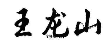 胡問遂王龍山行書個性簽名怎么寫