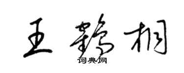梁錦英王鶴桐草書個性簽名怎么寫