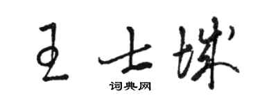 駱恆光王士城草書個性簽名怎么寫