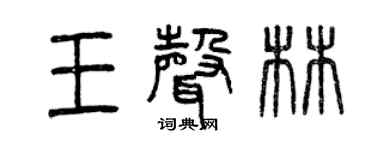 曾慶福王聲林篆書個性簽名怎么寫