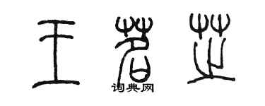 陳墨王茗芝篆書個性簽名怎么寫