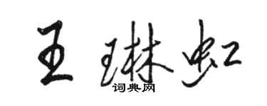 駱恆光王琳虹行書個性簽名怎么寫
