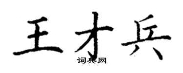 丁謙王才兵楷書個性簽名怎么寫