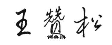 駱恆光王贊松行書個性簽名怎么寫