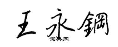 王正良王永鋼行書個性簽名怎么寫