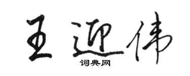 駱恆光王迎偉行書個性簽名怎么寫