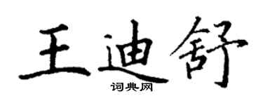 丁謙王迪舒楷書個性簽名怎么寫