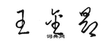 駱恆光王金昂草書個性簽名怎么寫