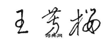 駱恆光王芳櫻草書個性簽名怎么寫