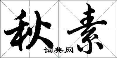 胡問遂秋素行書怎么寫