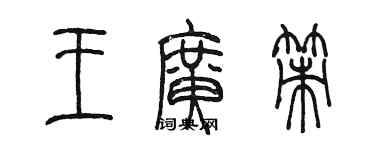 陳墨王廣策篆書個性簽名怎么寫