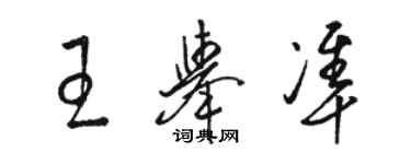 駱恆光王舉準草書個性簽名怎么寫