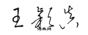 駱恆光王穎真草書個性簽名怎么寫