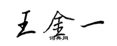 王正良王金一行書個性簽名怎么寫