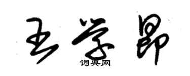 朱錫榮王學昂草書個性簽名怎么寫