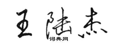 駱恆光王陸傑行書個性簽名怎么寫