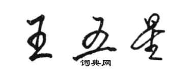 駱恆光王五星行書個性簽名怎么寫