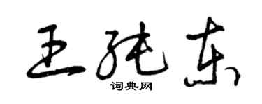 曾慶福王純東草書個性簽名怎么寫