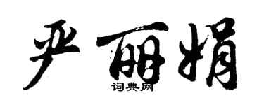 胡問遂嚴麗娟行書個性簽名怎么寫