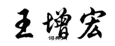 胡問遂王增宏行書個性簽名怎么寫