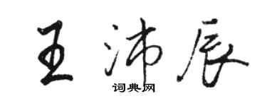 駱恆光王沛辰行書個性簽名怎么寫