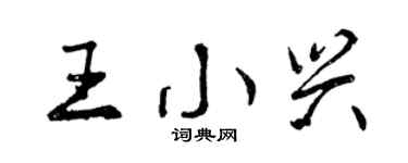 曾慶福王小興行書個性簽名怎么寫