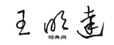 駱恆光王明達草書個性簽名怎么寫