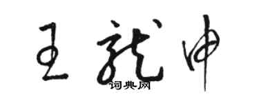 駱恆光王龍申草書個性簽名怎么寫