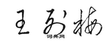 駱恆光王列梅草書個性簽名怎么寫