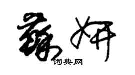 朱錫榮蘇妍草書個性簽名怎么寫