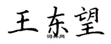 丁謙王東望楷書個性簽名怎么寫