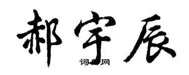 胡問遂郝宇辰行書個性簽名怎么寫
