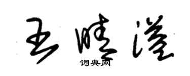 朱錫榮王晴溢草書個性簽名怎么寫