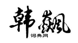 胡問遂韓飆行書個性簽名怎么寫