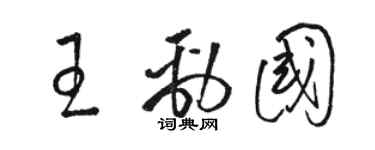 駱恆光王勁國草書個性簽名怎么寫