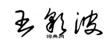 朱錫榮王彩波草書個性簽名怎么寫