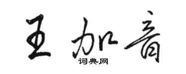 駱恆光王加音行書個性簽名怎么寫